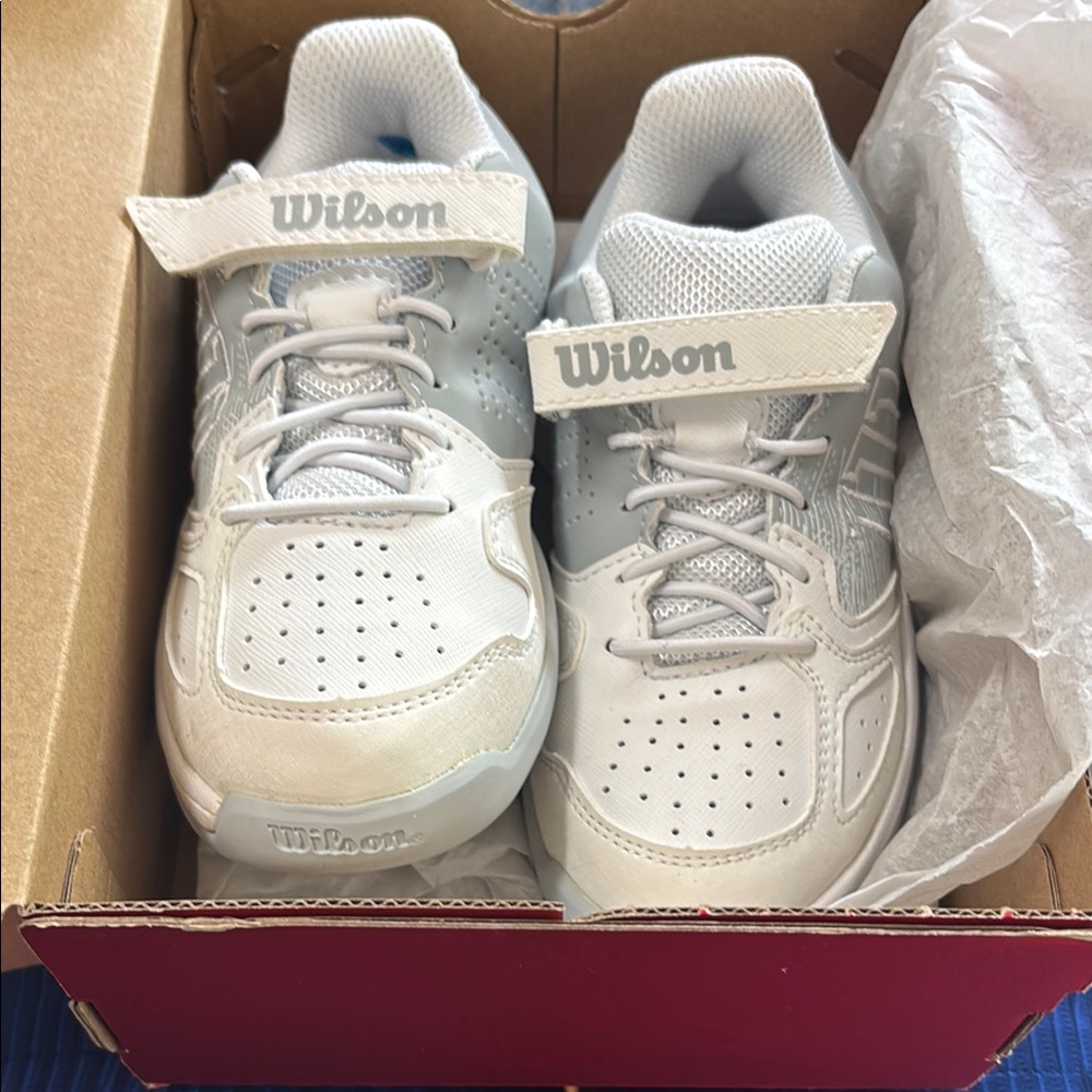 Wilson Kids Sneakers - White, Pearl Blue, Black
